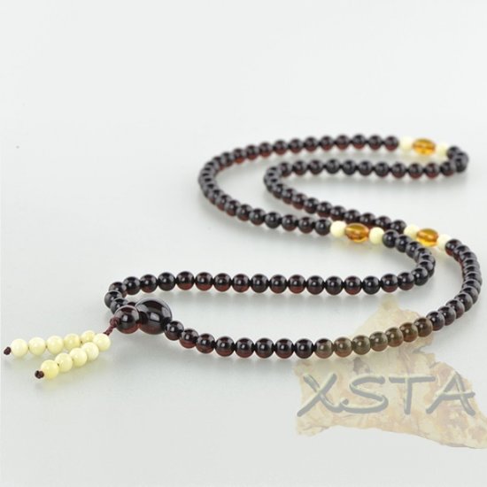 Tibetan Buddhist prayer amber beads rosary